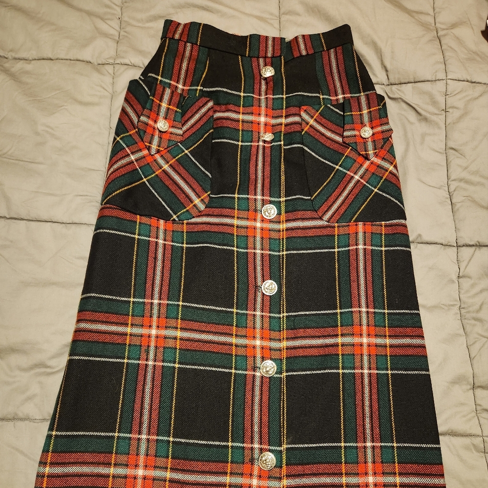 Men's Plaid Shirt - Black, Red, Green